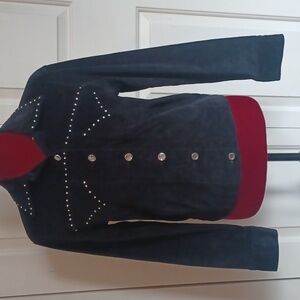 Birch Hill Black Western Long Sleeve Button Up w/ Faux Rhinestones - Size M